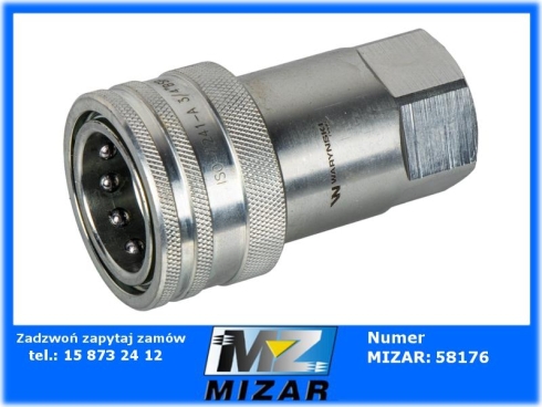 Szybkozłącze hydrauliczne gniazdo 3/4" BSP ISO 7241-A Waryński-73920