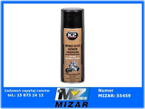 Zmywacz do gaźników przepustnic wtrysków EGR spray 400ml K2-74191