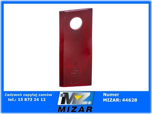 Nóż kosiarki dyskowej Vicon 90258700 prawy 120x50x4mm fi 18,5mm AGV-74188