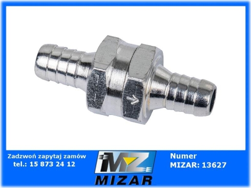 Zawór zwrotny paliwa na przewód fi 10mm aluminiowy-74567