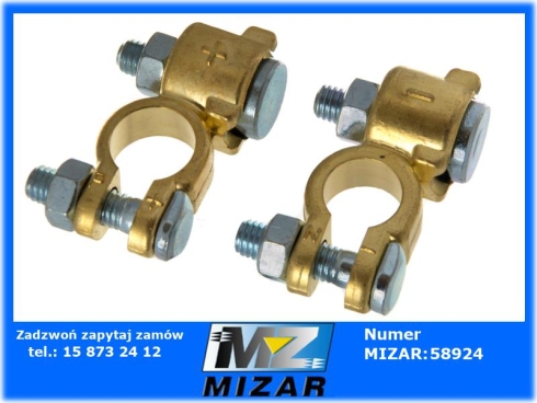 Zacisk akumulatora klema + / - Brass 50mm2 VL kpl.-75021