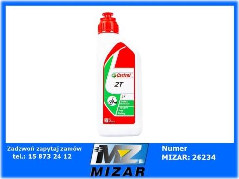 Olej CASTROL 2T JASO:FB Czerwony mineralny 1L MOTOCYKLOWY-75072