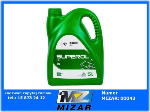 Olej silnikowy mineralny 5l Superol CC 30 Orlen Oil-75019