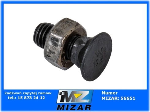 Śruba płużna M10x25mm podsadzana kl. 10.9 608101025-75219