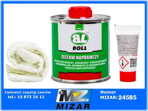 Zestaw naprawczy żywica + włókno szklane 250g BOLL-75202