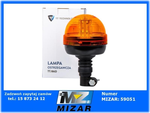 Lampa ostrzegawcza pomarańczowa Kogut LED 12V 24V-75321