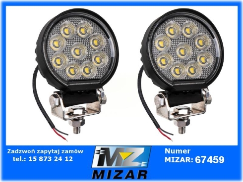 Lampa robocza 36 LED okrągła IP68 wodoszczelna para 2szt.-75364