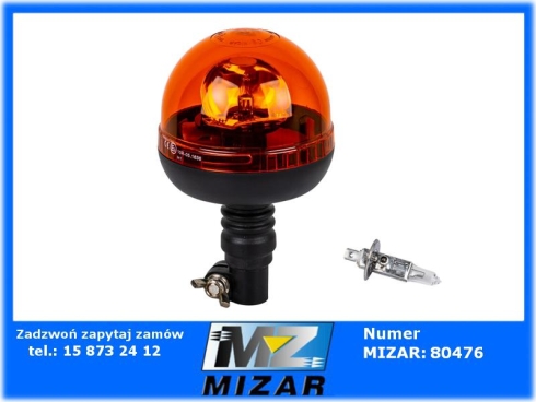 Lampa ostrzegawcza błyskowa kogut 12V 24V elastyczne mocowanie-75381