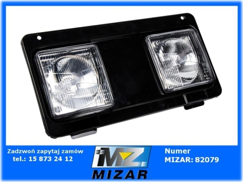 Lampy przednie MTZ z osłoną WASSA UKRAINA + żarówki F308000000 808401080B-75633