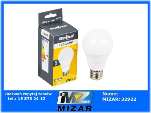 Żarówka LED A60 12W E27 6500K 230V Rebel-75896