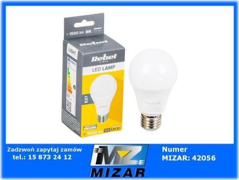 Żarówka LED A60 12W E27 3000K 230V Rebel-75900