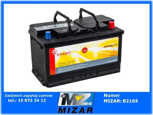 Akumulator 12V 80Ah 730A P+ GRANIT Endurance EFB-75958