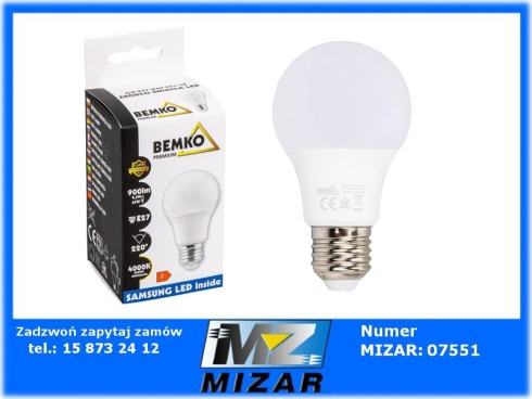 Żarówka LED 230V E27 A60 9,5W 900LM 4000K barwa dzienna Doidy SAMSUNG-75973