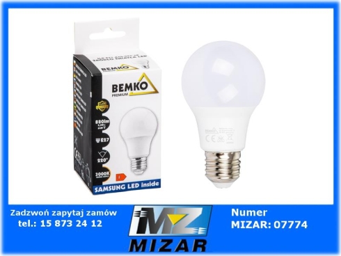 Żarówka LED 230V E27 A60 9,5W 880LM 3000K barwa dzienna Doidy SAMSUNG-76188