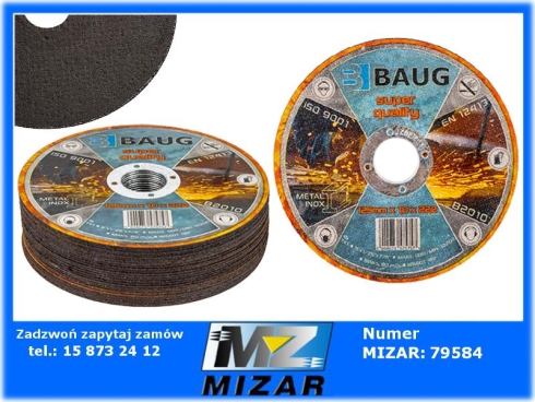 Tarcza do cięcia metalu 125x1x22,2mm 25szt. BAUG-76143