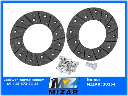 Okładzina tarczy hamulca nożnego Bizon 5040240471 2szt. + nity-76268