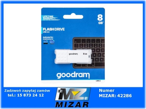 Pendrive 8GB USB 2.0 biały Goodram-76386