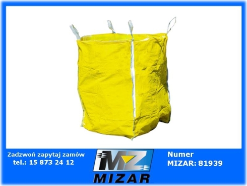 Worek Big Bag 90x90x120cm otwarta góra żółty-76525