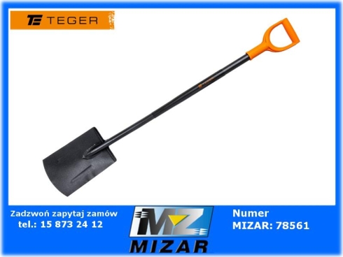 Szpadel prosty na metalowym trzonku TEGER-78119