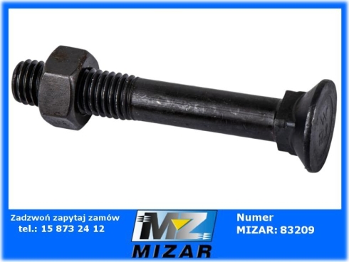 Śruba płużna M12x80mm 12.9 z nakrętką Waryński Gruber-78257