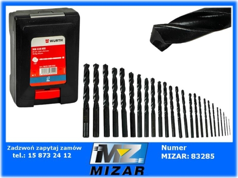 Wiertło do metalu HSS 1-13mm zestaw 25szt. Wurth-78316