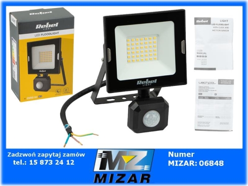 Naświetlacz Led 30W 230V barwa neutralna z czujnikiem ruchu-78420