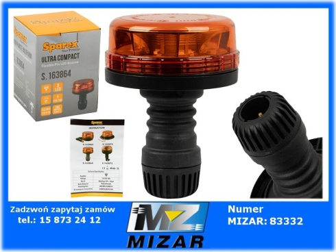 Lampa 8 LED 8W 12/24V R65 R10 mocowana na trzpień -78435