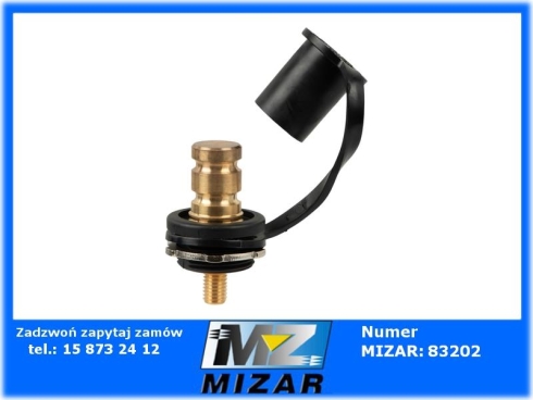 Złącze zasilania akumulatora czarne minus z zaślepką 3/8 M10 12V 24V 48V 250A AMIO-03813-78405