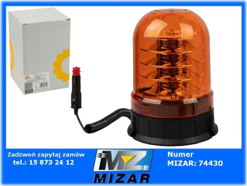 Lampa błyskowa 24 LED x 3W R65 R10 kogut magnes-78428