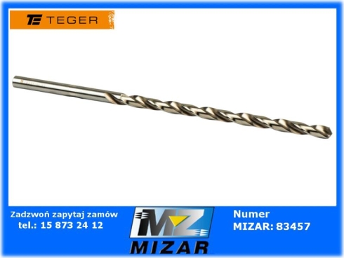 Wiertło do metalu HSS długie 10x265mm DIN 1869 Teger-78550