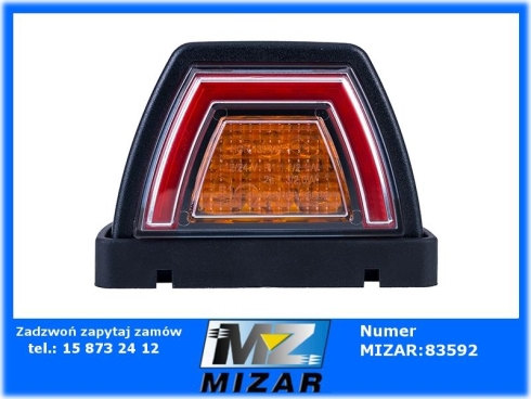 Lampa pozycyjna tylna dachowa NEON LED z kierunkowskazem 12V 24V Horpol-78608