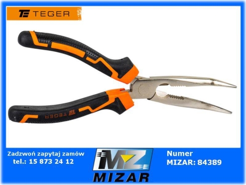 Szczypce wydłużone odgięte 200mm TEGER-79806