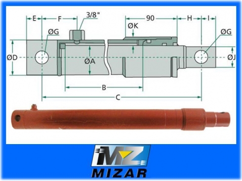 SIŁOWNIK HYDRAULICZNY JEDNOSTRONNY 30/400 GRANIT-8294