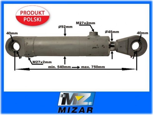 SIŁOWNIK HYDRAULICZNY DWUSTRONNY CJ2F*80/45*200 7214095071-8373