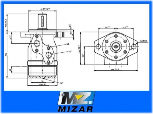 SILNIK HYDRAULICZNY ORBITALNY BMP250-8622